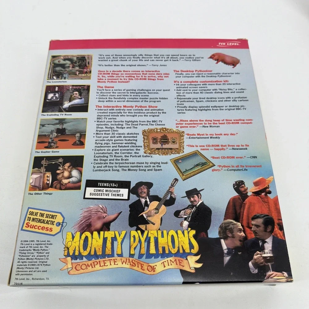 1995 Monty Python's Complete Waste of Time (PC, USA) 7th Level Big Box DOS